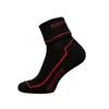 Sports socks with molecules of silver black/red