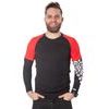 Biker T-shirt long sleeves black/red