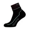 Sports socks with molecules of silver black/turqouis