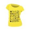 Woman´s speaking T-shirt TRAVEL yellow