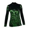 Thermal T-shirt nanosilver - FLOWER black/green