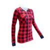 Unisex thermal T-shirt nanosilver - FLANNEL SHIRT PATTERN red