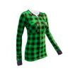 Unisex thermal T-shirt nanosilver - FLANNEL SHIRT PATTERN green
