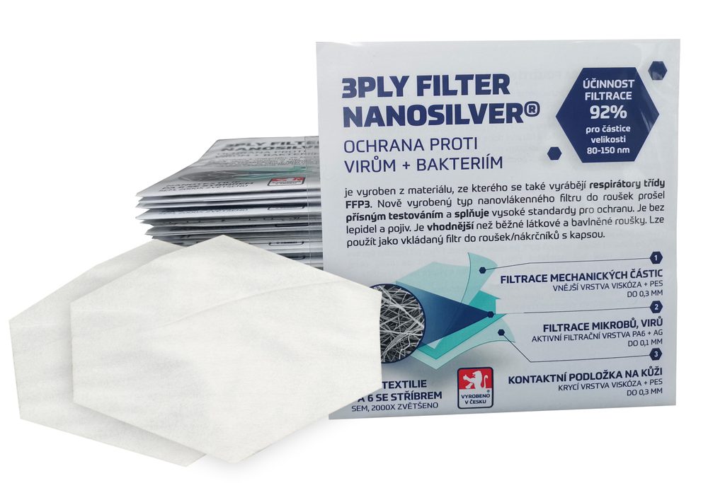 Nanofiber three-ply filter 6C with silver 3PLY FILTER nanosilver® - 2pcs in  a package Accessories