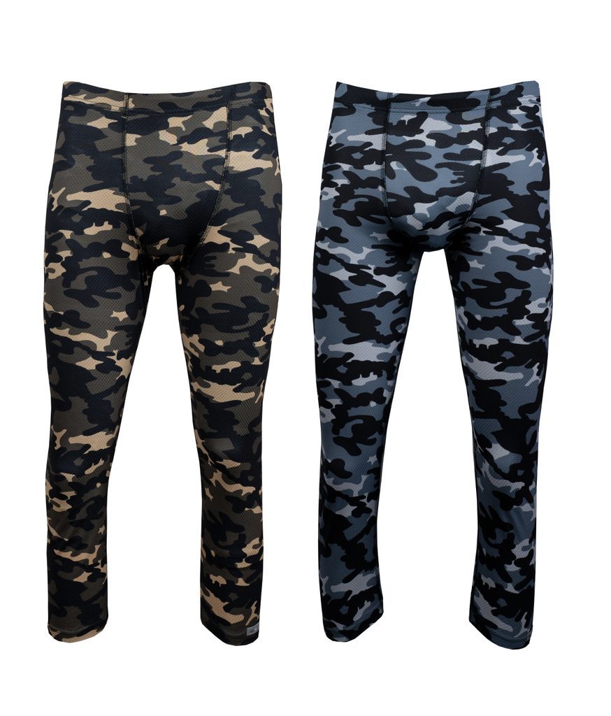 Man's thermal underpants Camouflage with silver