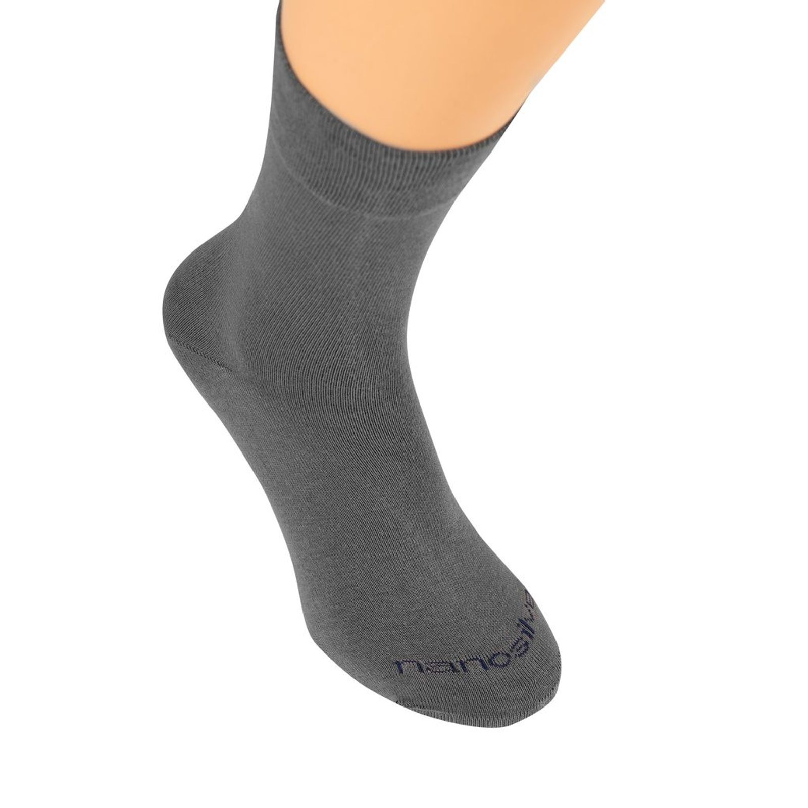 silver dress socks Bruno Conte Silver Circular Jacquard Pattern Dress Sock