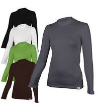 Woman´s T-shirt with standing collar nanosilver CLASSIC long sleeves