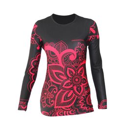 Thermal T-shirt nanosilver - FLOWER black/red