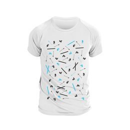 Man´s T-shirt CLASSIC white imprited SKI