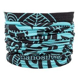 black/turquoise flower