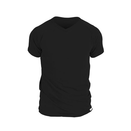 Man's T-shirt nanosilver V-neck CLASSIC black