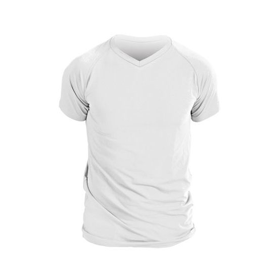 Man's T-shirt nanosilver V-neck CLASSIC white