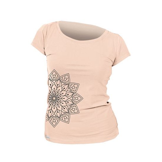 Woman´s T-shirt nanosilver CLASSIC imprinted FLORAL old pink