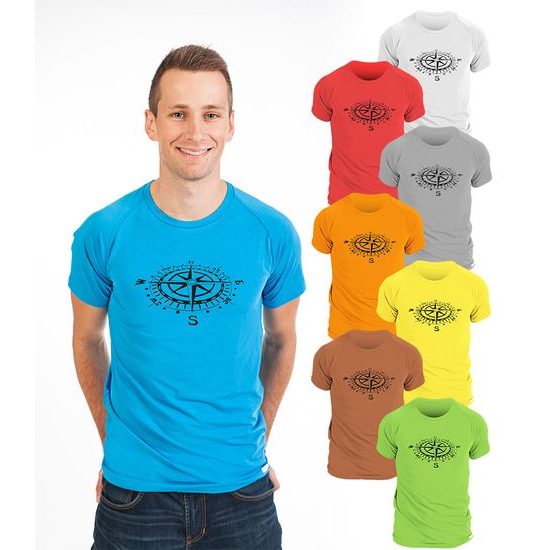 Man´s T-shirt nanosilver imprinted COMPASS