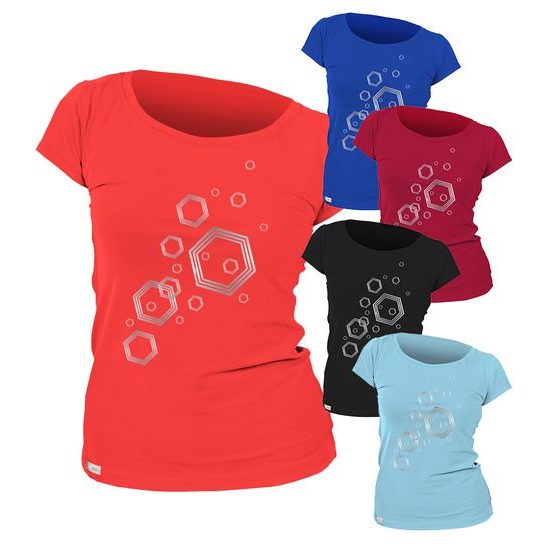 Woman´s T-shirt nanosilver CLASSIC imprinted HEXAGON