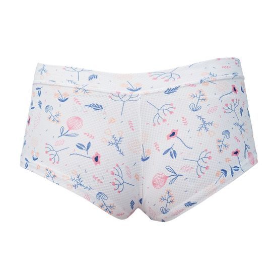 Woman's thermal panties imprinted BLOOM white