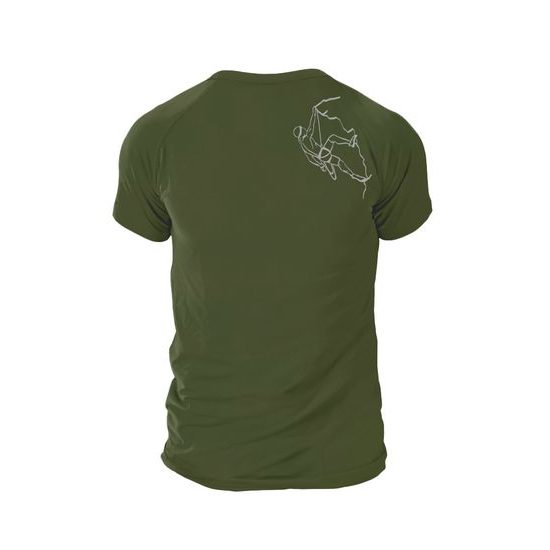 Man´s T-shirt nanosilver CLASSIC imprited CLIMBER olive