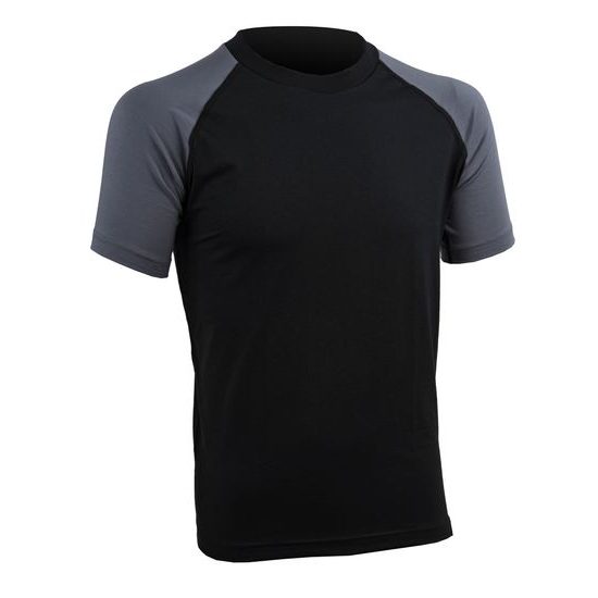 Man's T-shirt nanosilver CLASSIC COMBI with short sleeves black/grey