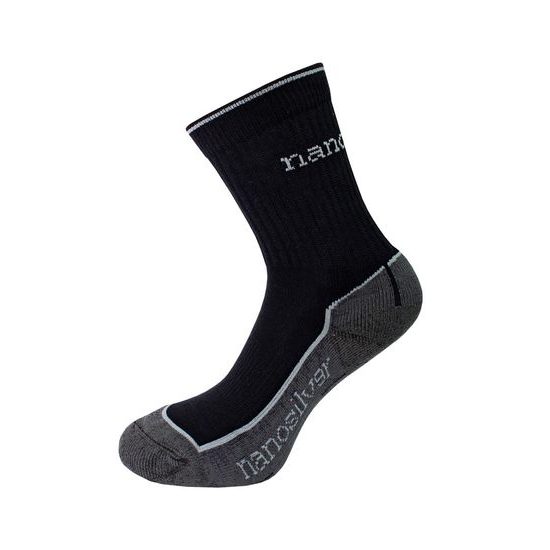 Sports thermo socks with molecules of silver black