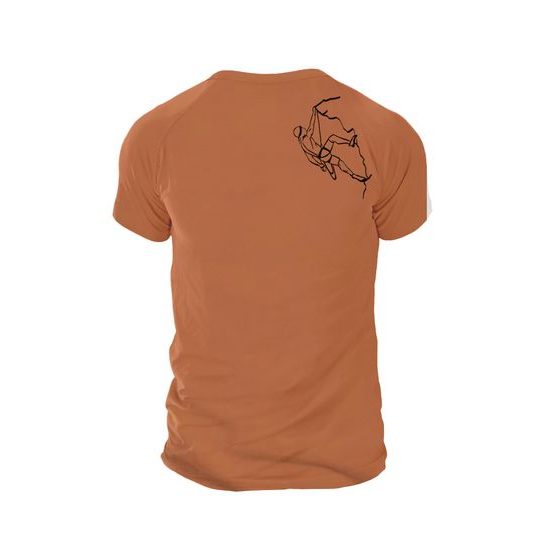 Man´s T-shirt nanosilver CLASSIC imprited CLIMBER brown