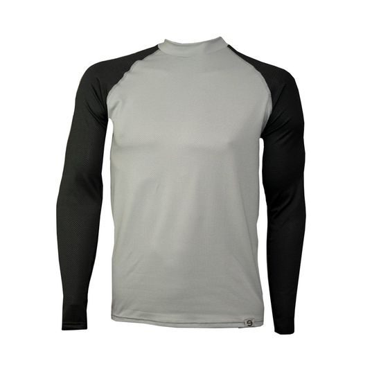 Man's thermal raglan T-shirt nanosilver