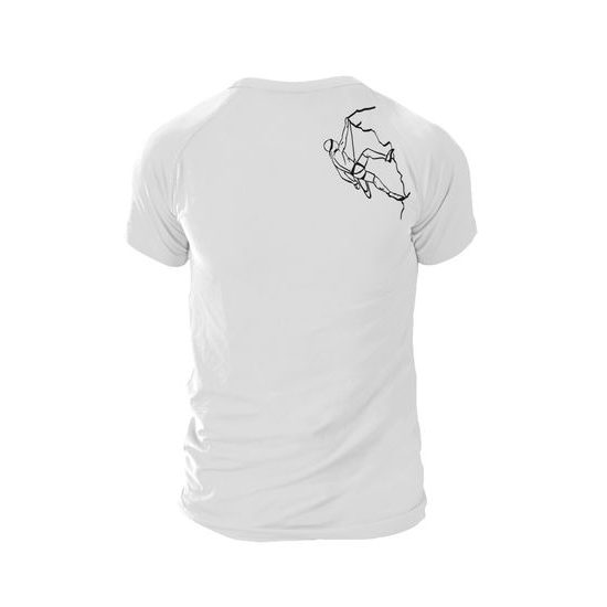 Man´s T-shirt nanosilver CLASSIC imprited CLIMBER white