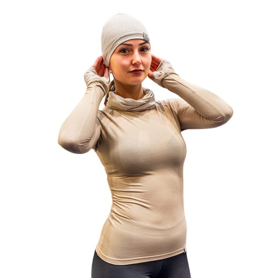 Women’s Thermal Turtleneck Long Sleeve Top with Thumb Holes
