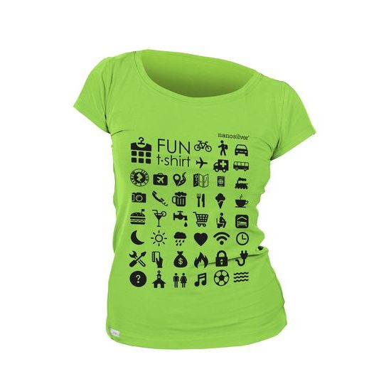 Woman´s speaking T-shirt TRAVEL  green