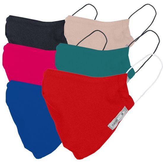 Antibacterial face mask with pocket for nanofiber filter 6C (incl. 2pcs)