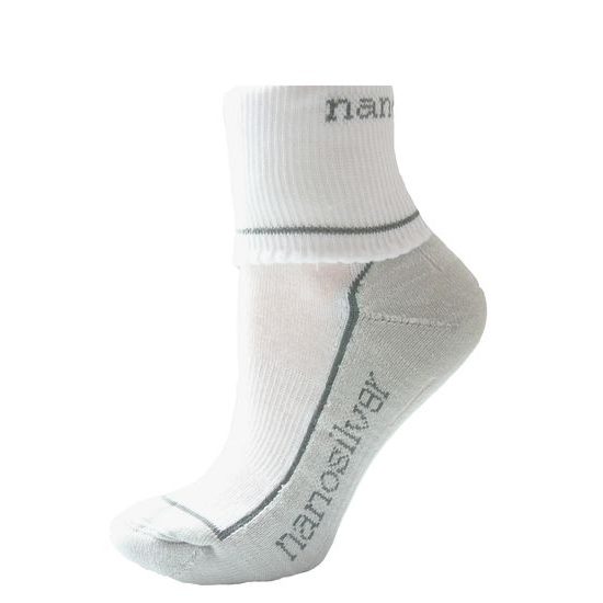 Sports socks with molecules of silver white