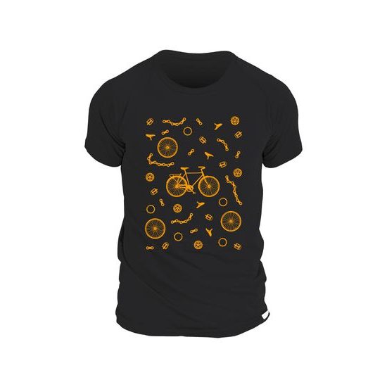 Man´s T-shirt nanosilver CLASSIC imprited BIKE black