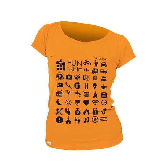 Woman´s speaking T-shirt TRAVEL  apricot
