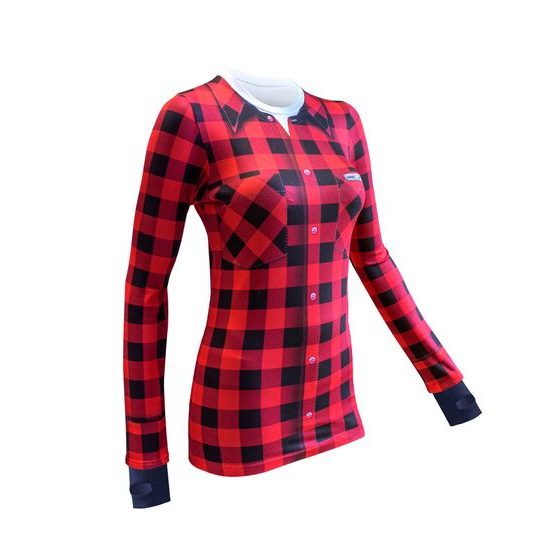 Unisex thermal T-shirt nanosilver - FLANNEL SHIRT PATTERN red