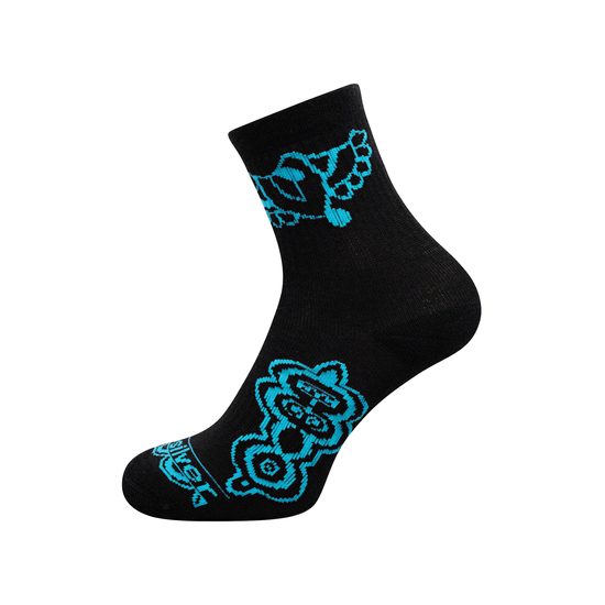 Nanosilver FLORAL socks + MERINO fiber tyrqouis