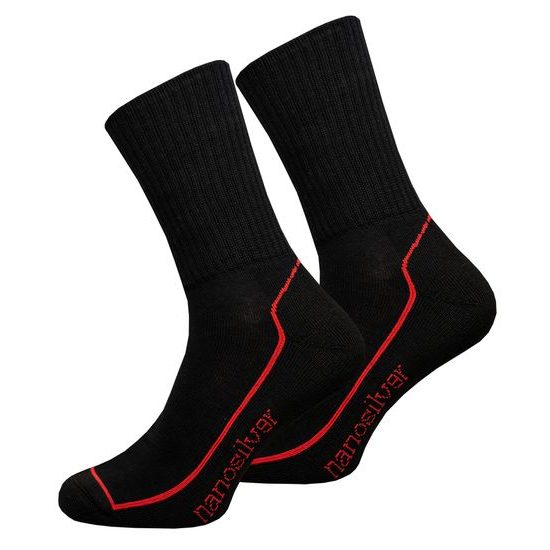 Sports socks with molecules of silver