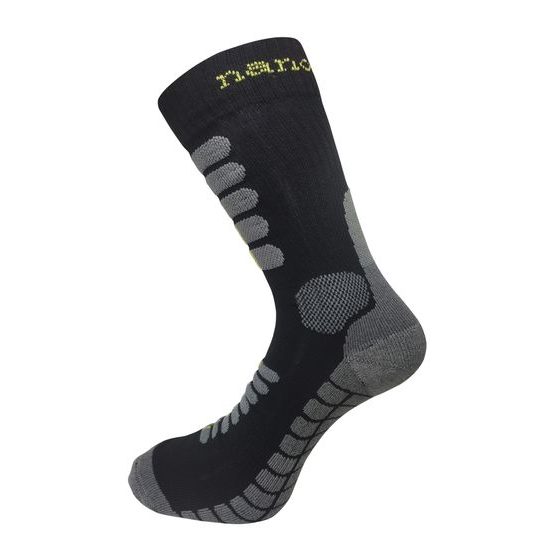 Summer trekking socks with molecules of silver grey/green