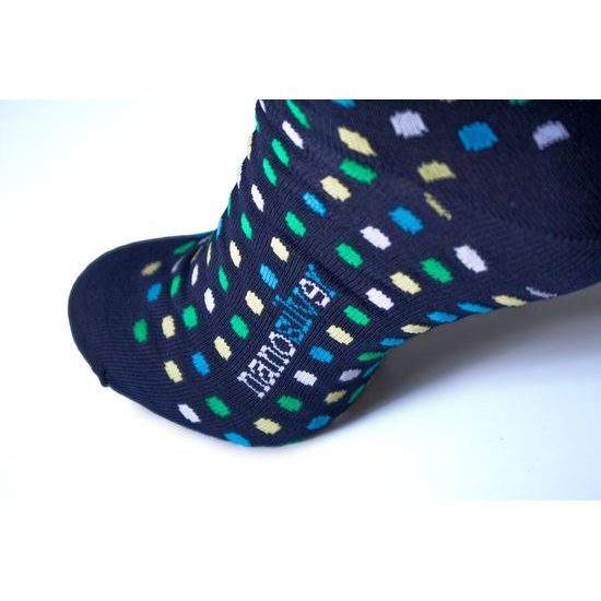 Formal socks with pattern and silver