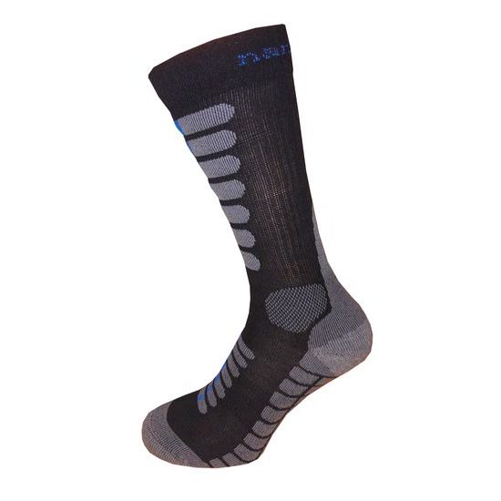 nanosilver High Moto Socks black/blue