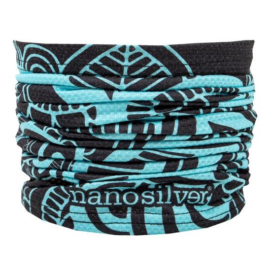 black/turquoise flower