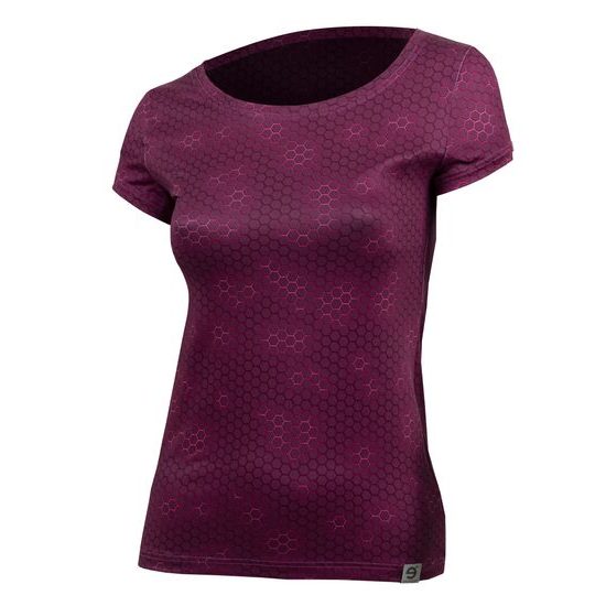 Woman´s T-shirt nanosilver ACTIVE with printing Plastic dark pink