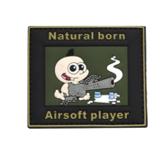 Velcro nášivka - Natural born Airsoft player