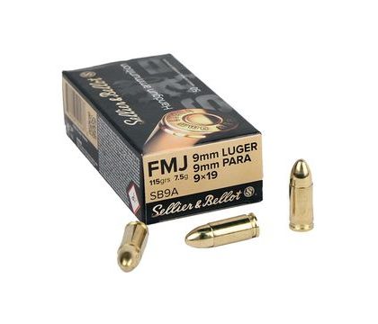Náboj 9mm Luger 7,5 FMJ - 50ks