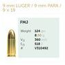 Náboj 9mm Luger 8 FMJ 124grs - 50ks