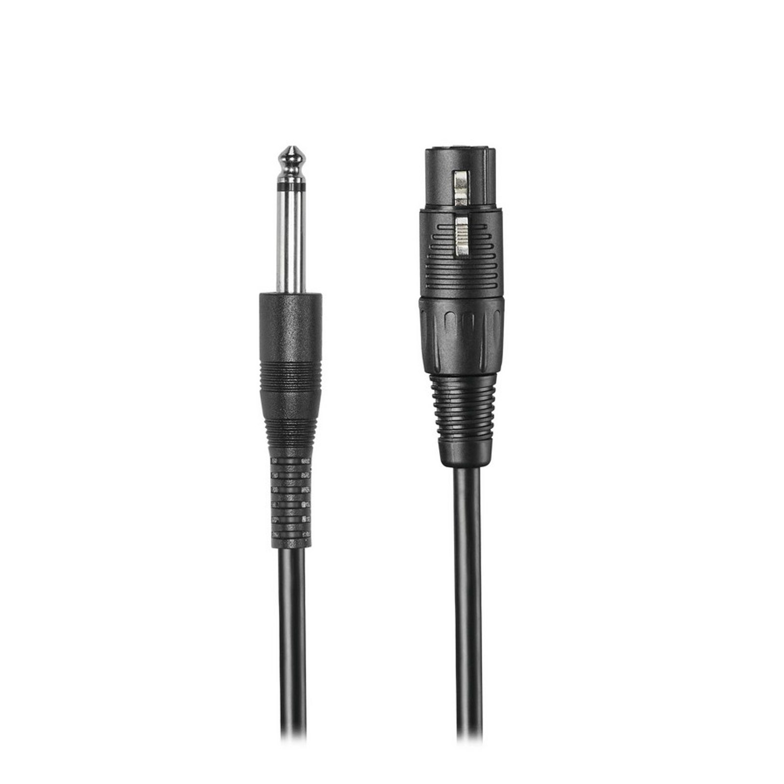 Detail konektorů XLR a Jack 6.3 mm na dodávaném kabelu