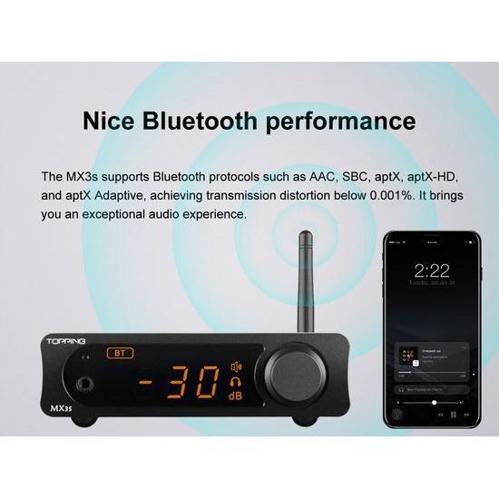 Topping MX3s - stříbrná (rozbaleno)