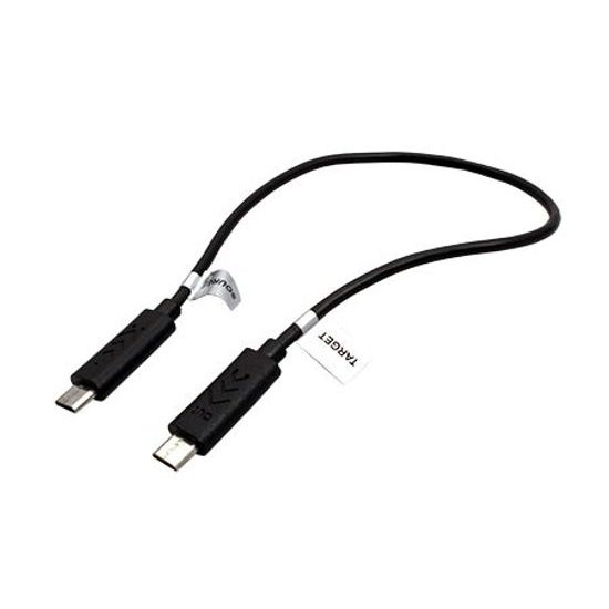 Roline OTG microUSB 2.0 kabel, 0,3m, černý
