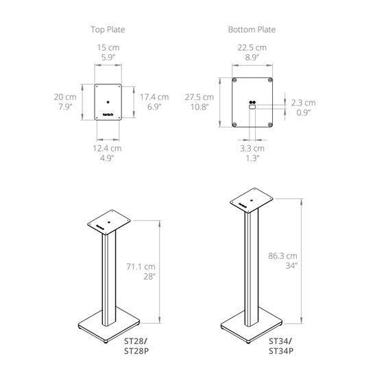 Kanto ST28 - repro stojany, černé
