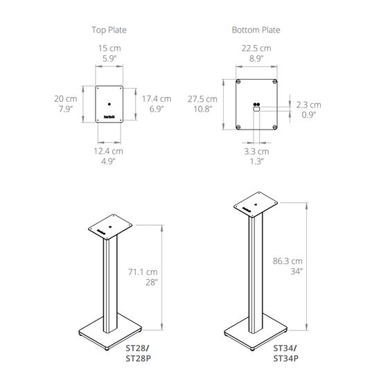 Kanto ST28W - repro stojany, pár, bílé