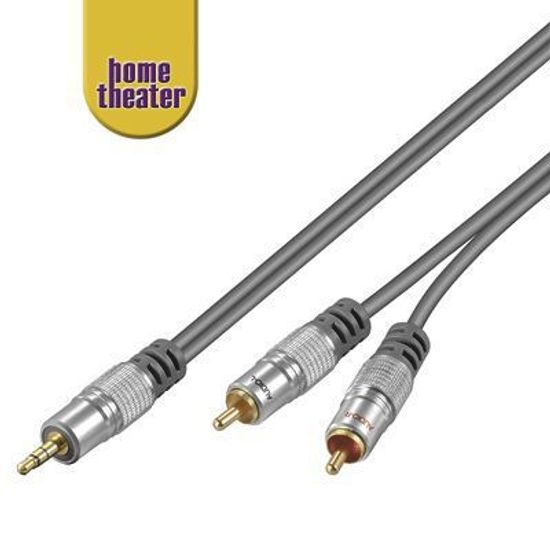 Home Theater HQ kabel Jack 3,5 mm - 2x Cinch/RCA 2,5 m