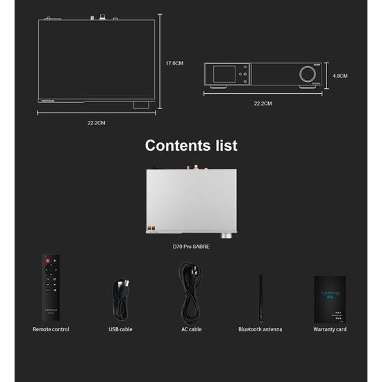Topping D70 Pro SABRE - černá